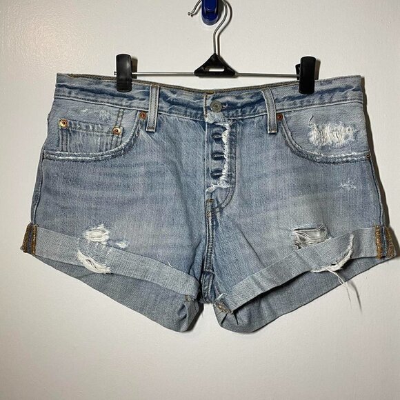 LEVI'S 501 Roll Hem Short in Country Road size 27 - Picture 2 of 5